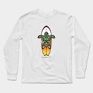 Tribal Turtle Tattoo Surfer Dude / Hawai'i Long Sleeve T-Shirt